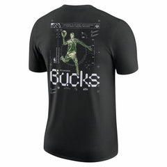 Black Milwaukee Bucks Courtside Air Traffic Control Max90 T-Shirt | NBA