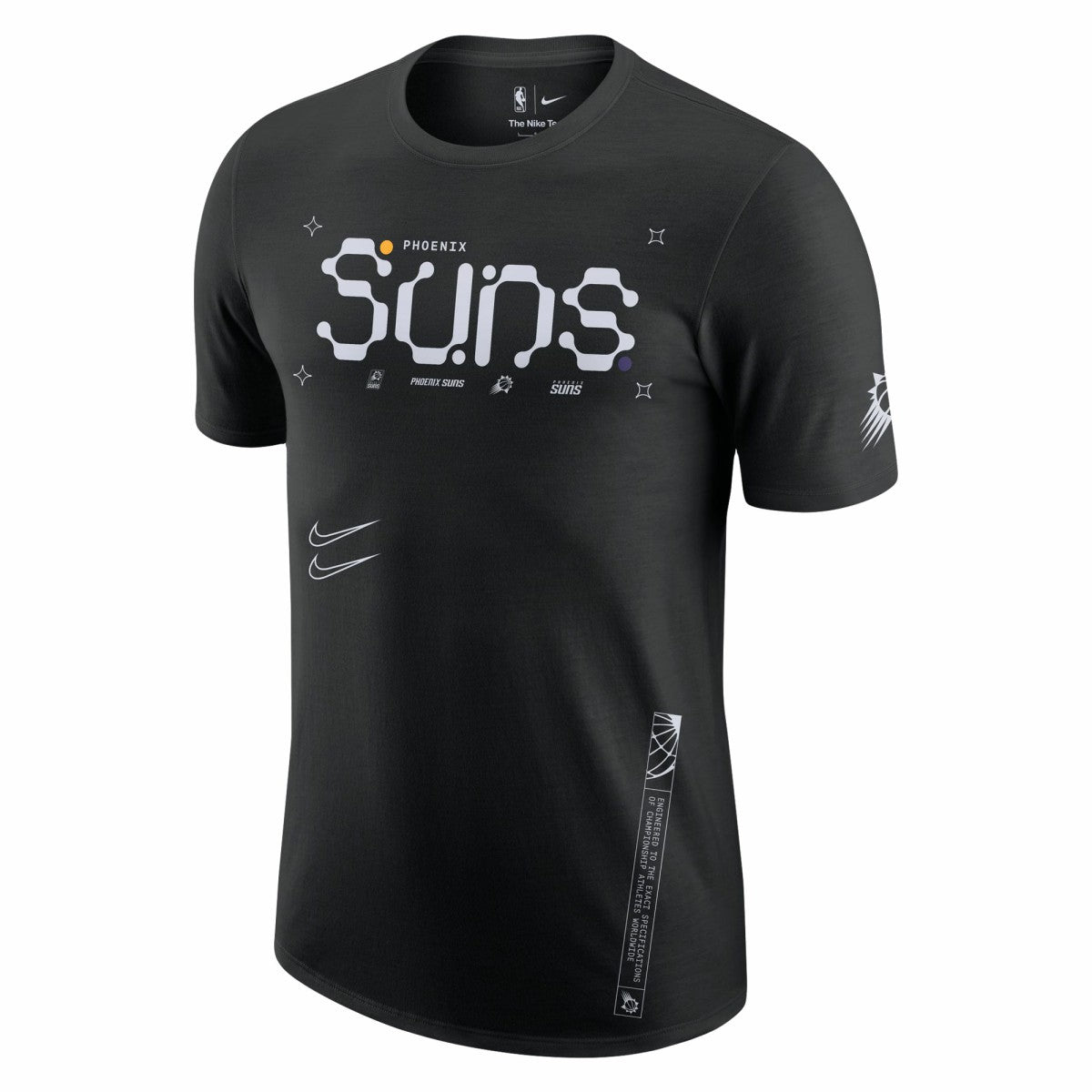 Black Phoenix Suns Courtside Air Traffic Control Max90 T-Shirt | NBA