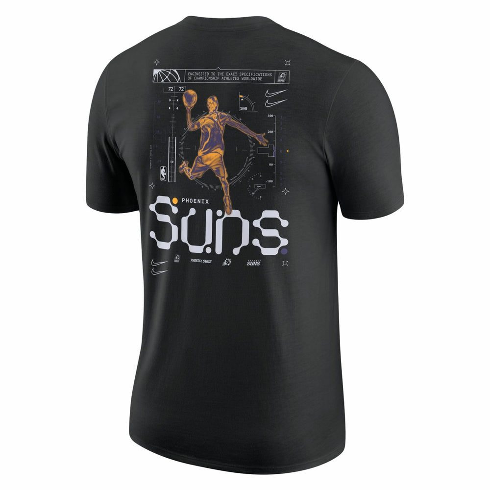 Black Phoenix Suns Courtside Air Traffic Control Max90 T-Shirt | NBA