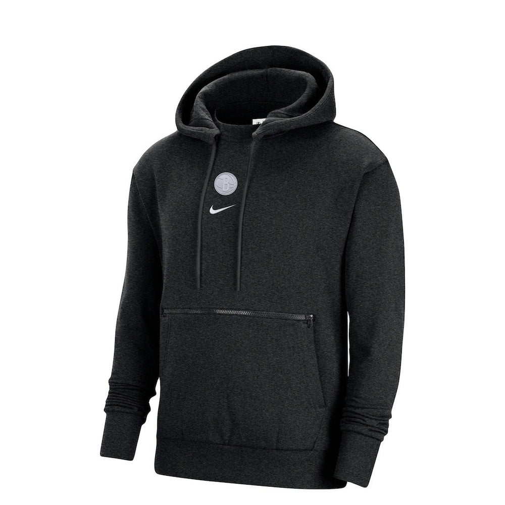 Heather Black Brooklyn Nets Courtside Versus Flight Pullover Hoodie | NBA