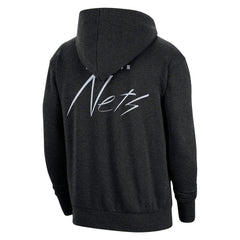 Heather Black Brooklyn Nets Courtside Versus Flight Pullover Hoodie | NBA