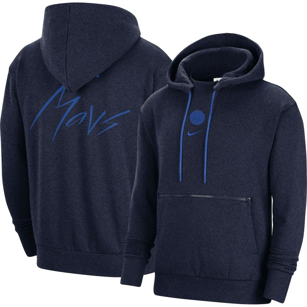 Heather Navy Dallas Mavericks Courtside Versus Flight Pullover Hoodie sale | NBA