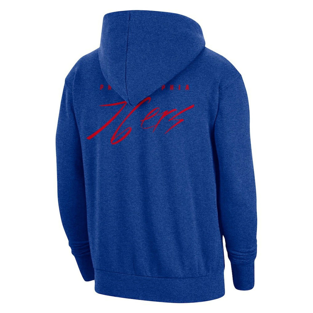 Heather Royal Philadelphia 76ers Courtside Versus Flight Pullover Hoodie | NBA