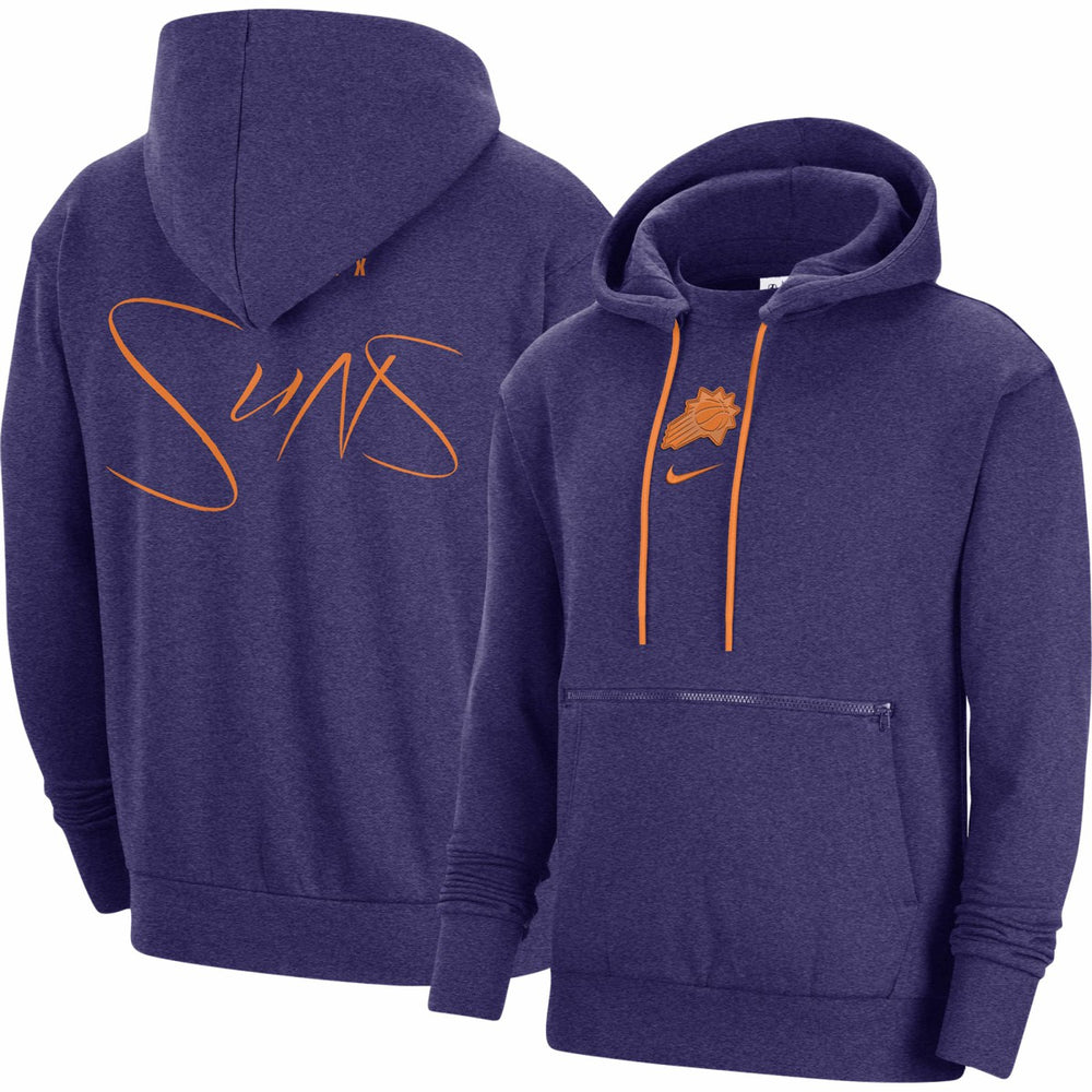 Heather Purple Phoenix Suns Courtside Versus Flight Pullover Hoodie | NBA