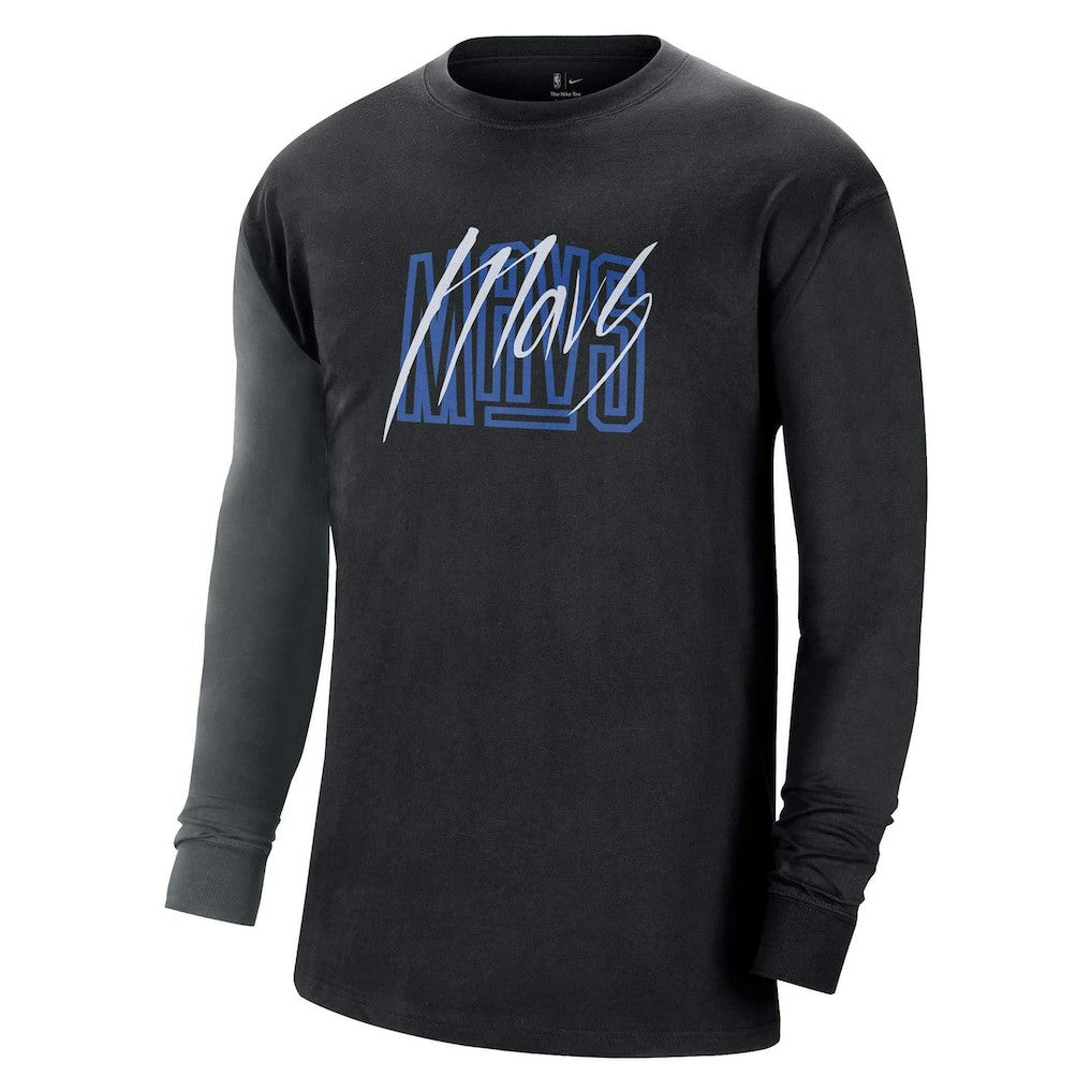 Black Dallas Mavericks Courtside Versus Flight MAX90 Long Sleeve T-Shirt sale | NBA
