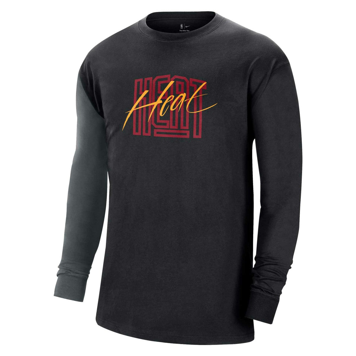 Black Miami Heat Courtside Versus Flight MAX90 Long Sleeve T-Shirt | NBA