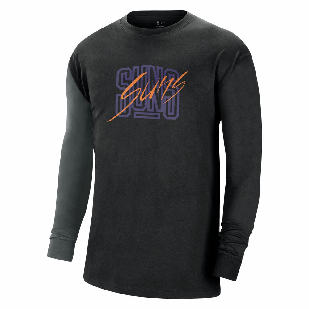 Black Phoenix Suns Courtside Versus Flight MAX90 Long Sleeve T-Shirt | NBA