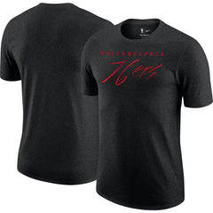 Heather Black Philadelphia 76ers Courtside Versus Flight Max90 T-Shirt | NBA