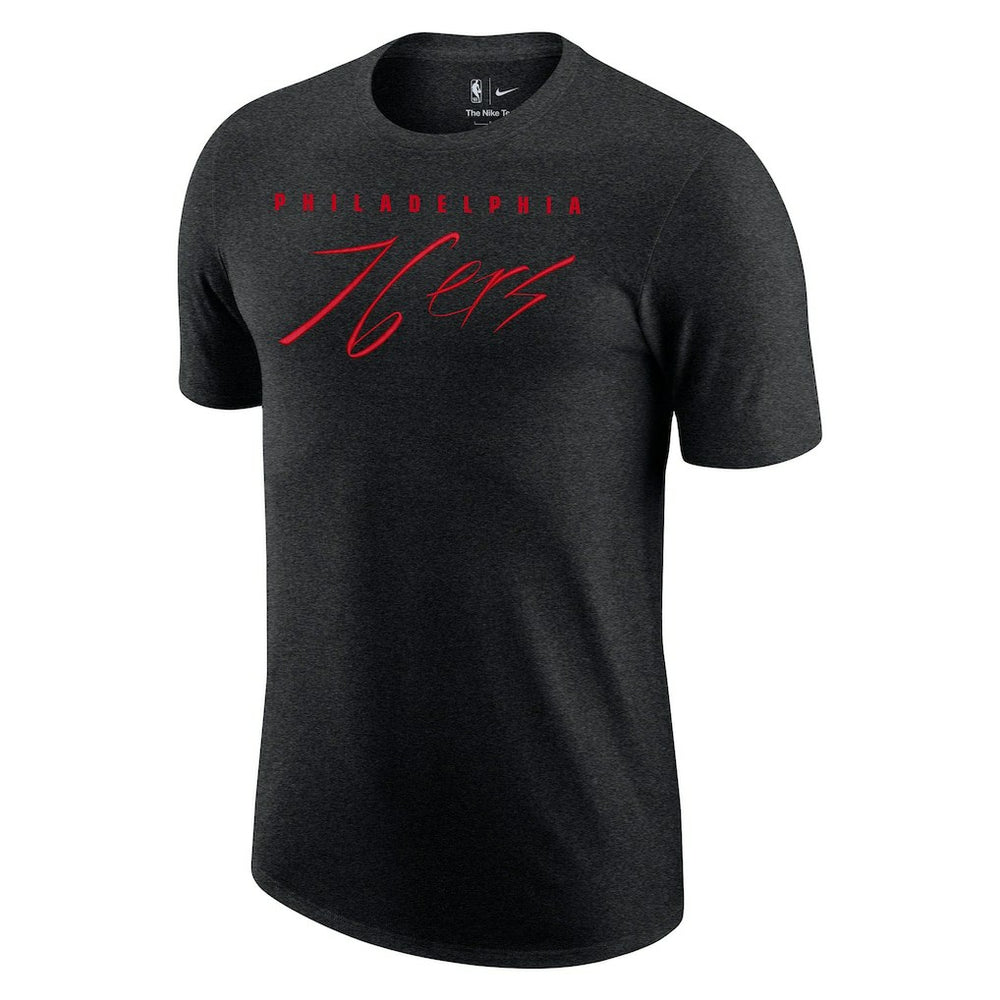 Heather Black Philadelphia 76ers Courtside Versus Flight Max90 T-Shirt | NBA