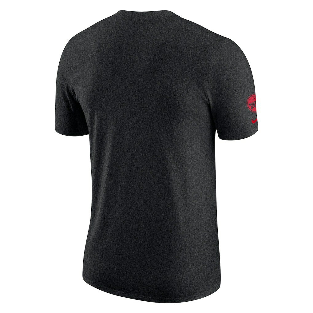 Heather Black Philadelphia 76ers Courtside Versus Flight Max90 T-Shirt | NBA