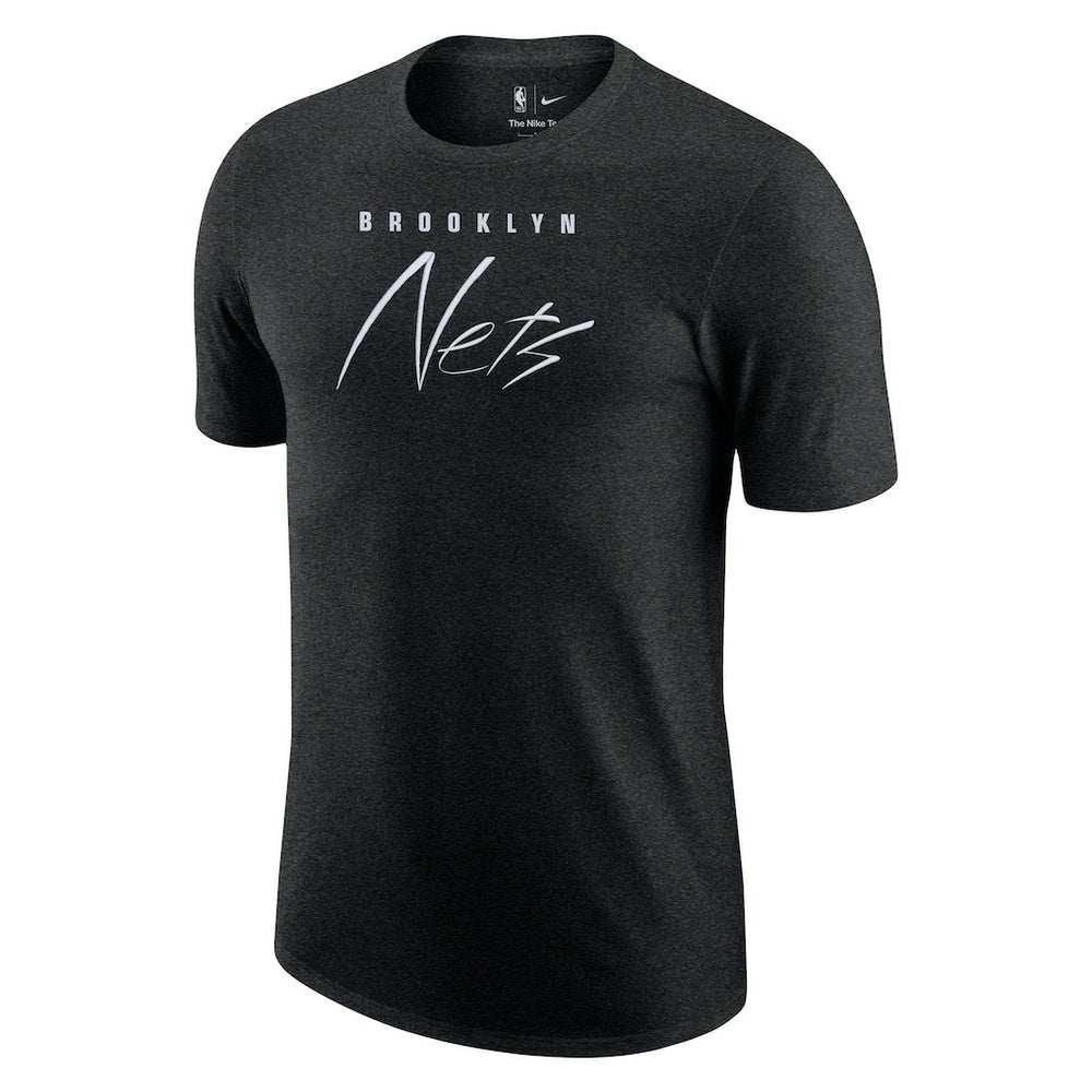 Heather Black Brooklyn Nets Courtside Versus Flight Max90 T-Shirt | NBA