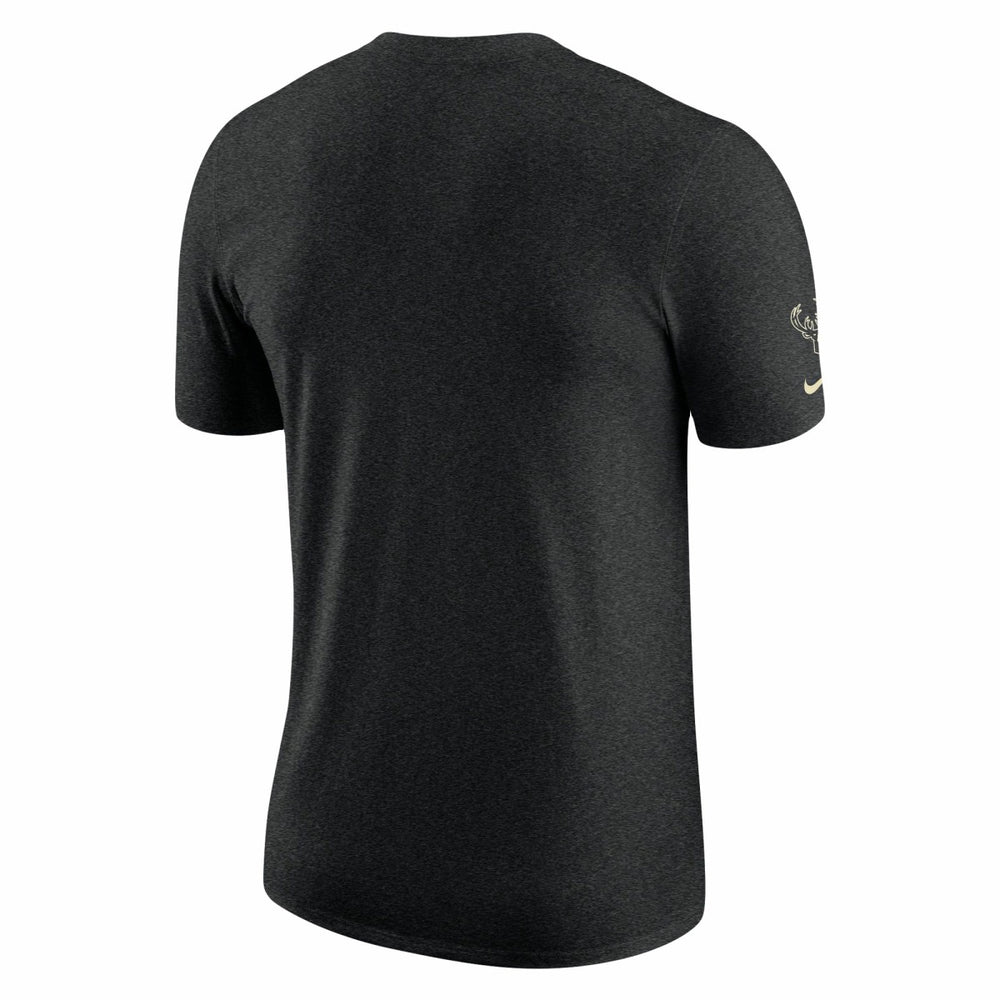 Heather Black Milwaukee Bucks Courtside Versus Flight Max90 T-Shirt | NBA