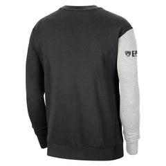Black/Heather Gray Brooklyn Nets Courtside Versus Force & Flight Pullover Sweatshirt | NBA