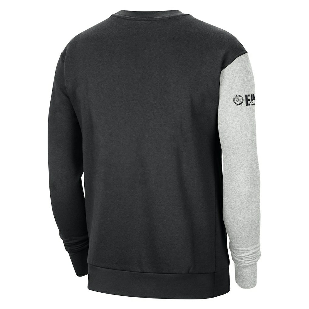 Black/Heather Gray Boston Celtics Courtside Versus Force & Flight Pullover Sweatshirt | NBA