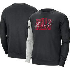 Black/Heather Gray Chicago Bulls Courtside Versus Force & Flight Pullover Sweatshirt sale | NBA