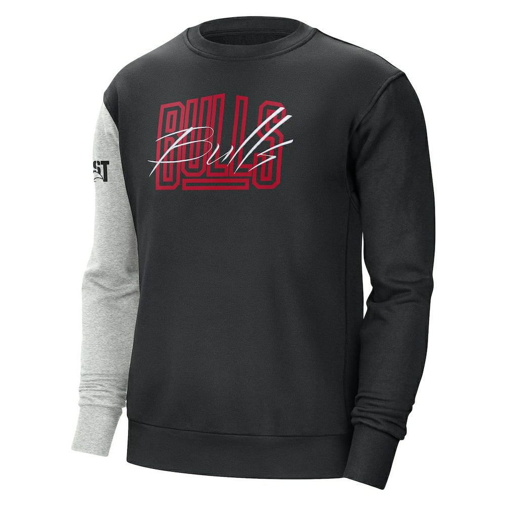 Black/Heather Gray Chicago Bulls Courtside Versus Force & Flight Pullover Sweatshirt sale | NBA