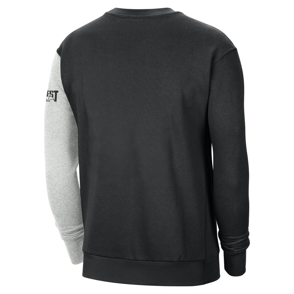 Black/Heather Gray Phoenix Suns Courtside Versus Force & Flight Pullover Sweatshirt | NBA