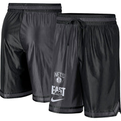 Black/Anthracite Brooklyn Nets Courtside Versus Force Split DNA Performance Shorts | NBA