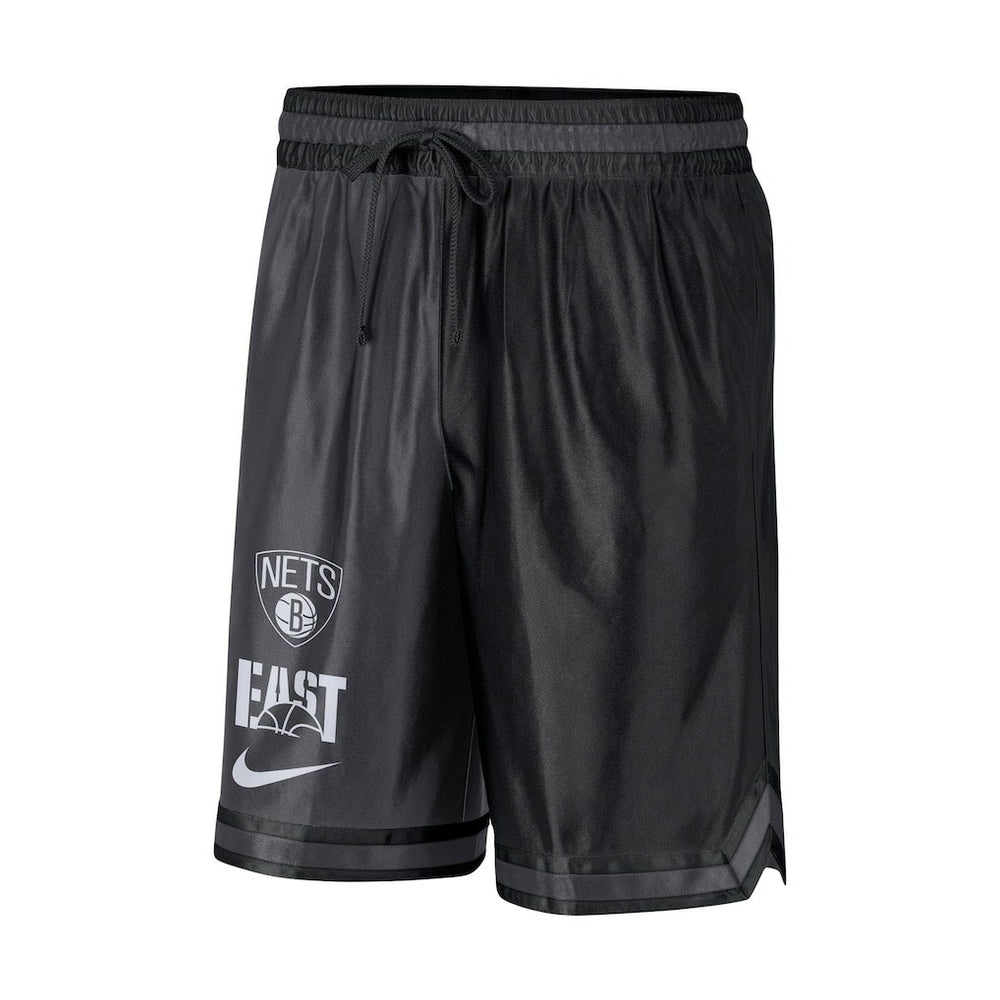 Black/Anthracite Brooklyn Nets Courtside Versus Force Split DNA Performance Shorts | NBA