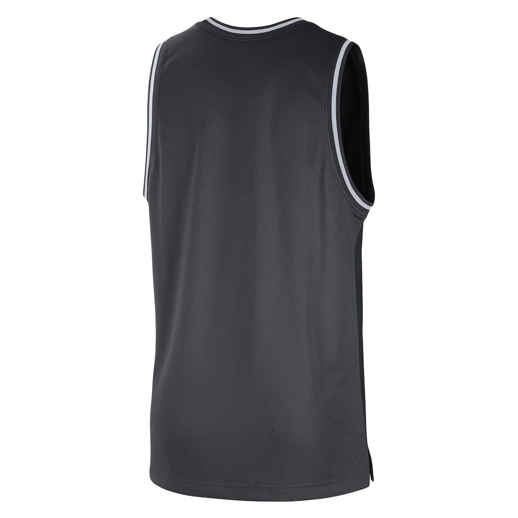 Black/Anthracite Brooklyn Nets Courtside Versus Force Split DNA Performance Mesh Tank Top | NBA