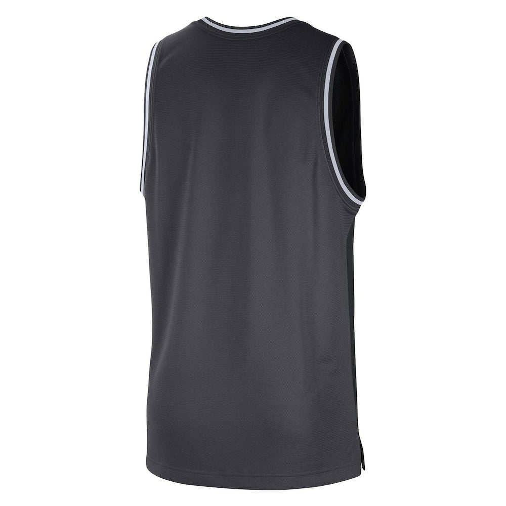 Black/Anthracite Brooklyn Nets Courtside Versus Force Split DNA Performance Mesh Tank Top | NBA