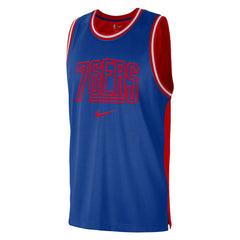 Royal/Red Philadelphia 76ers Courtside Versus Force Split DNA Performance Mesh Tank Top sale | NBA