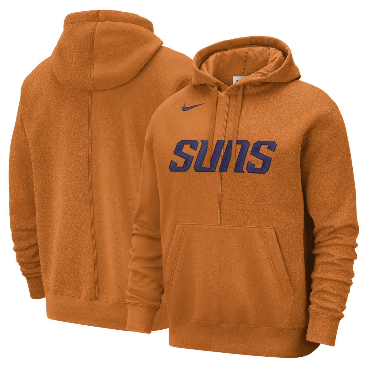 Orange Phoenix Suns Courtside Versus Stitch Split Pullover Hoodie | NBA