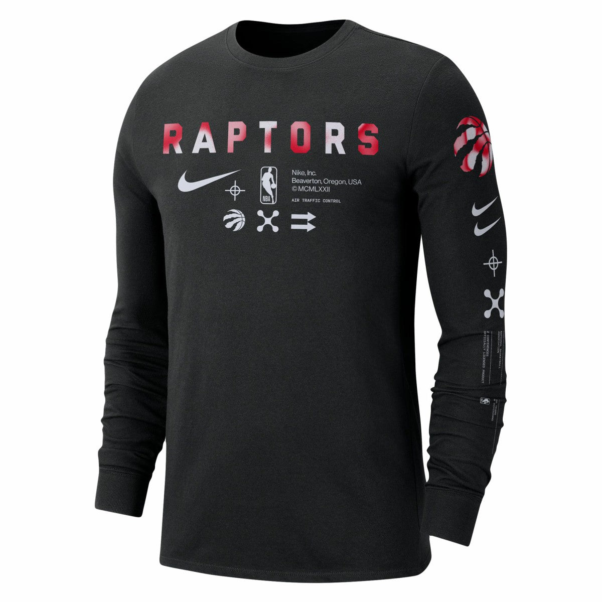 Black Toronto Raptors Essential Air Traffic Control Long Sleeve T-Shirt | NBA