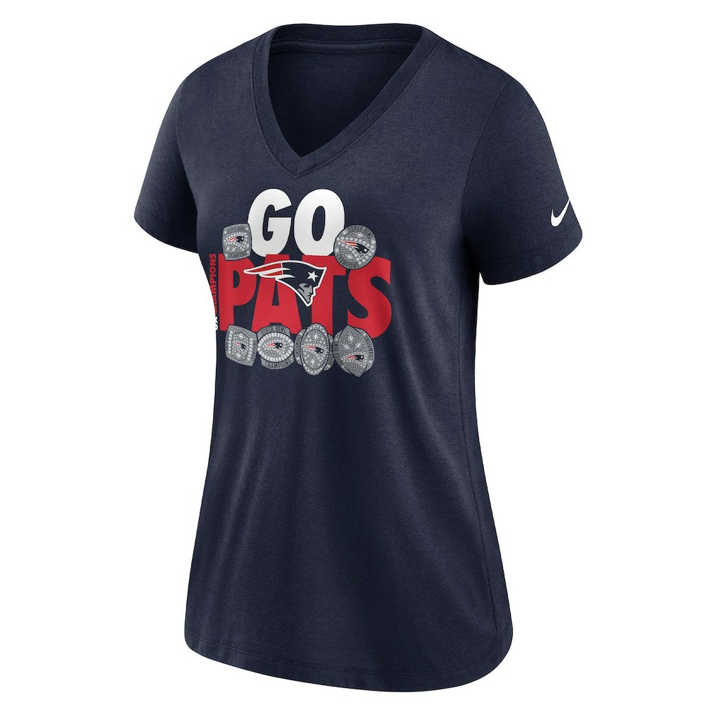 New England Patriots Women's Hometown Collection Tri-Blend V-Neck T-Shirt | NFL Hot