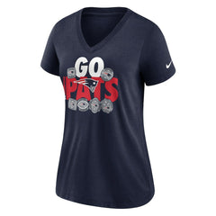 New England Patriots Women's Hometown Collection Tri-Blend V-Neck T-Shirt | NFL Hot