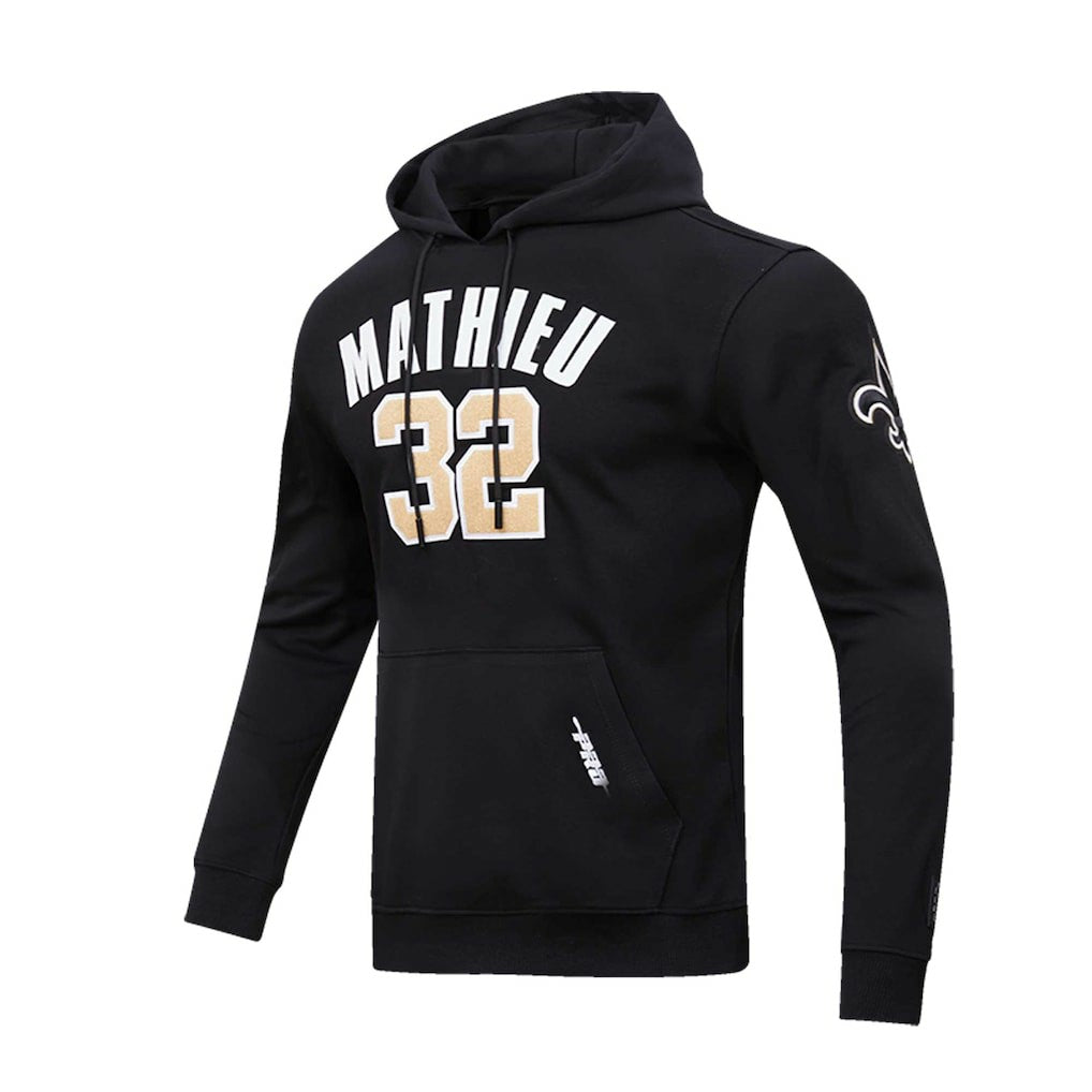 New Orleans Saints Tyrann Mathieu  Pro Standard Player Name & Number Pullover Hoodie | NFL Outlet