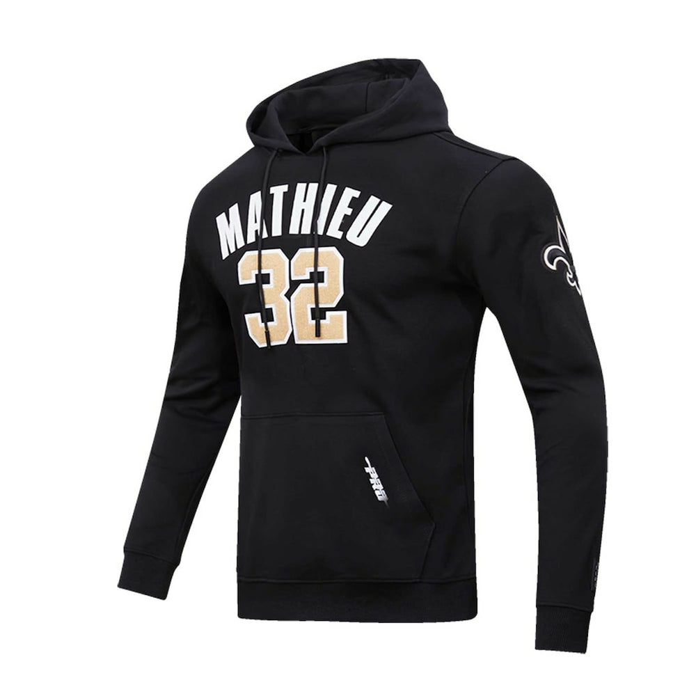 New Orleans Saints Tyrann Mathieu  Pro Standard Player Name & Number Pullover Hoodie | NFL Outlet