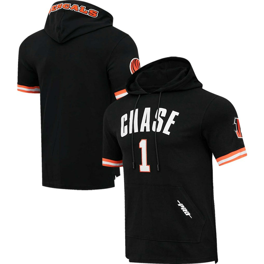 Cincinnati Bengals Ja'Marr Chase  Pro Standard Player Name & Number Hoodie T-Shirt | NFL New
