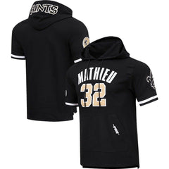 New Orleans Saints Tyrann Mathieu  Pro Standard Player Name & Number Hoodie T-Shirt | NFL Outlet