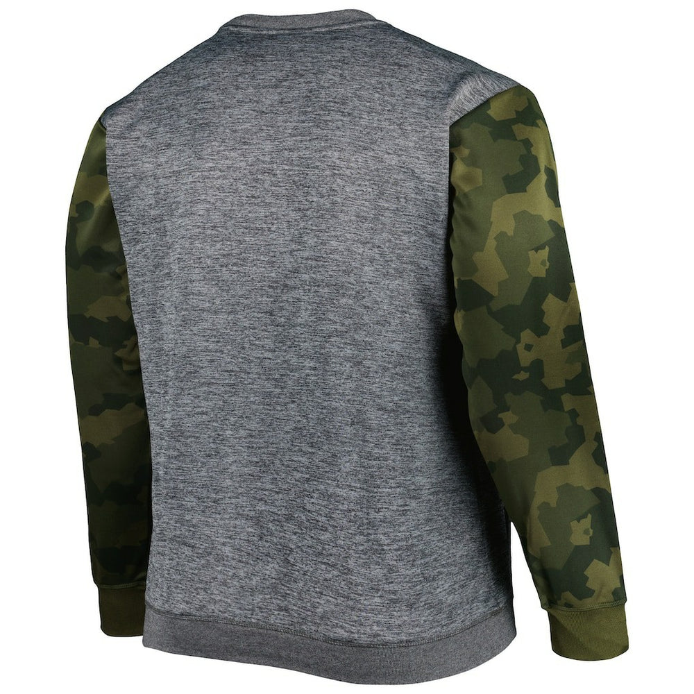 Heather Charcoal Philadelphia 76ers Big & Tall Camo Stitched Sweatshirt | NBA