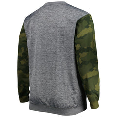 Heather Charcoal Los Angeles Lakers Big & Tall Camo Stitched Sweatshirt | NBA