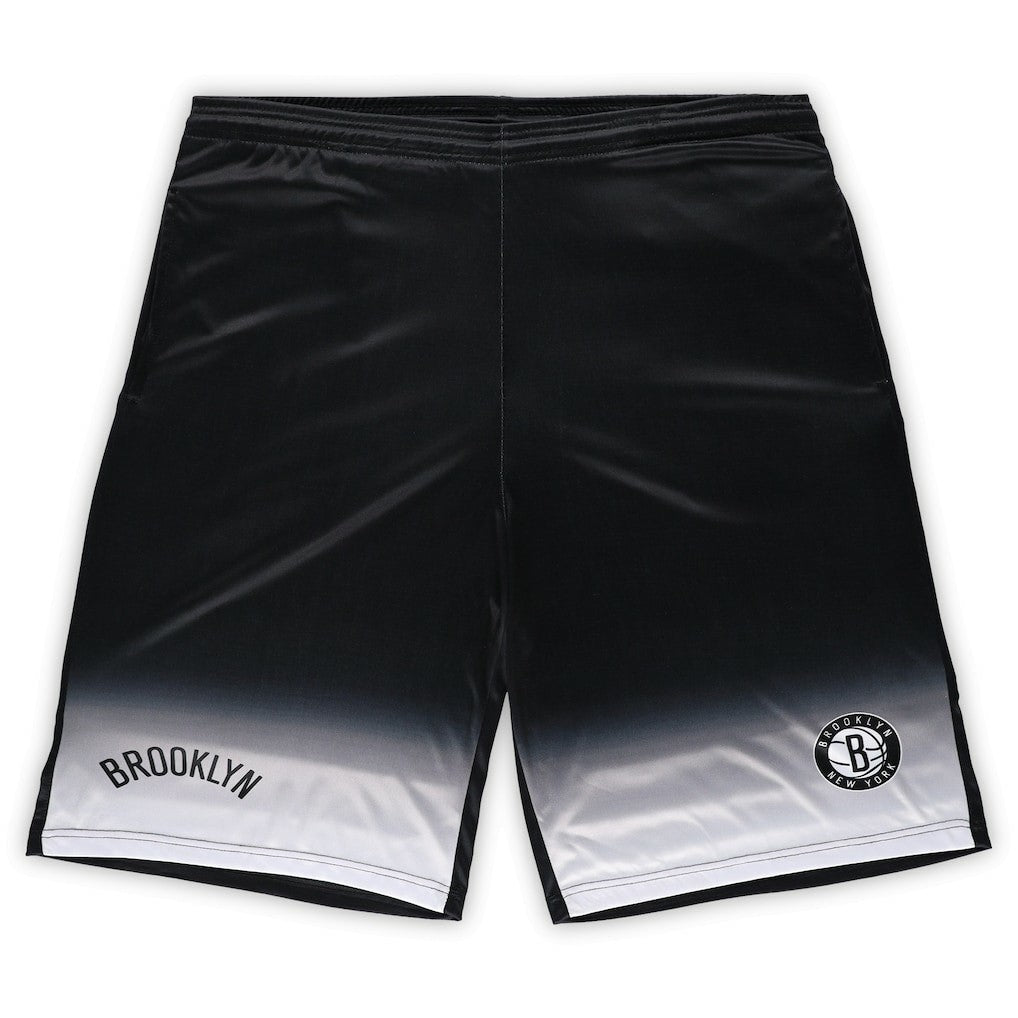 Black Brooklyn Nets Big & Tall Fadeaway Shorts | NBA
