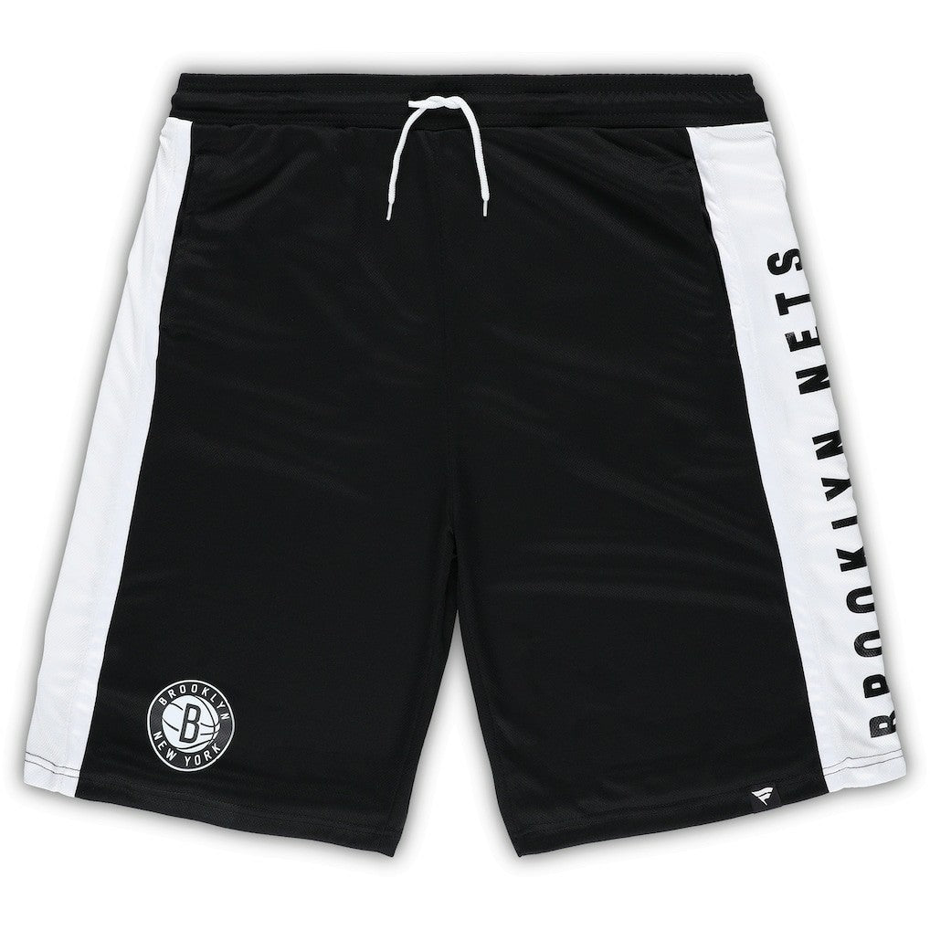 Black Brooklyn Nets Big & Tall Referee Iconic Mesh Shorts | NBA