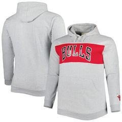 Heather Gray Chicago Bulls Big & Tall Wordmark Pullover Hoodie sale | NBA