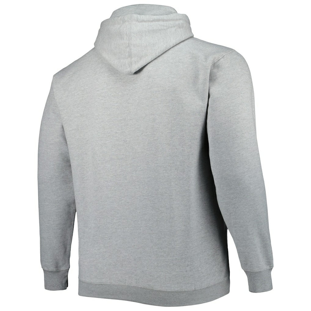 Heather Gray Atlanta Hawks Big & Tall Wordmark Pullover Hoodie | NBA