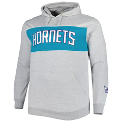 Heather Gray Charlotte Hornets Big & Tall Wordmark Pullover Hoodie | NBA