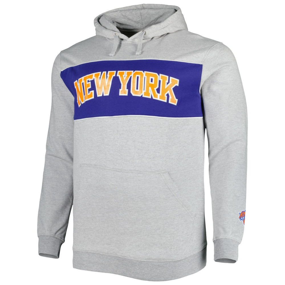 Heather Gray New York Knicks Big & Tall Wordmark Pullover Hoodie | NBA