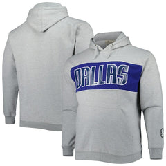 Heather Gray Dallas Mavericks Big & Tall Wordmark Pullover Hoodie sale | NBA