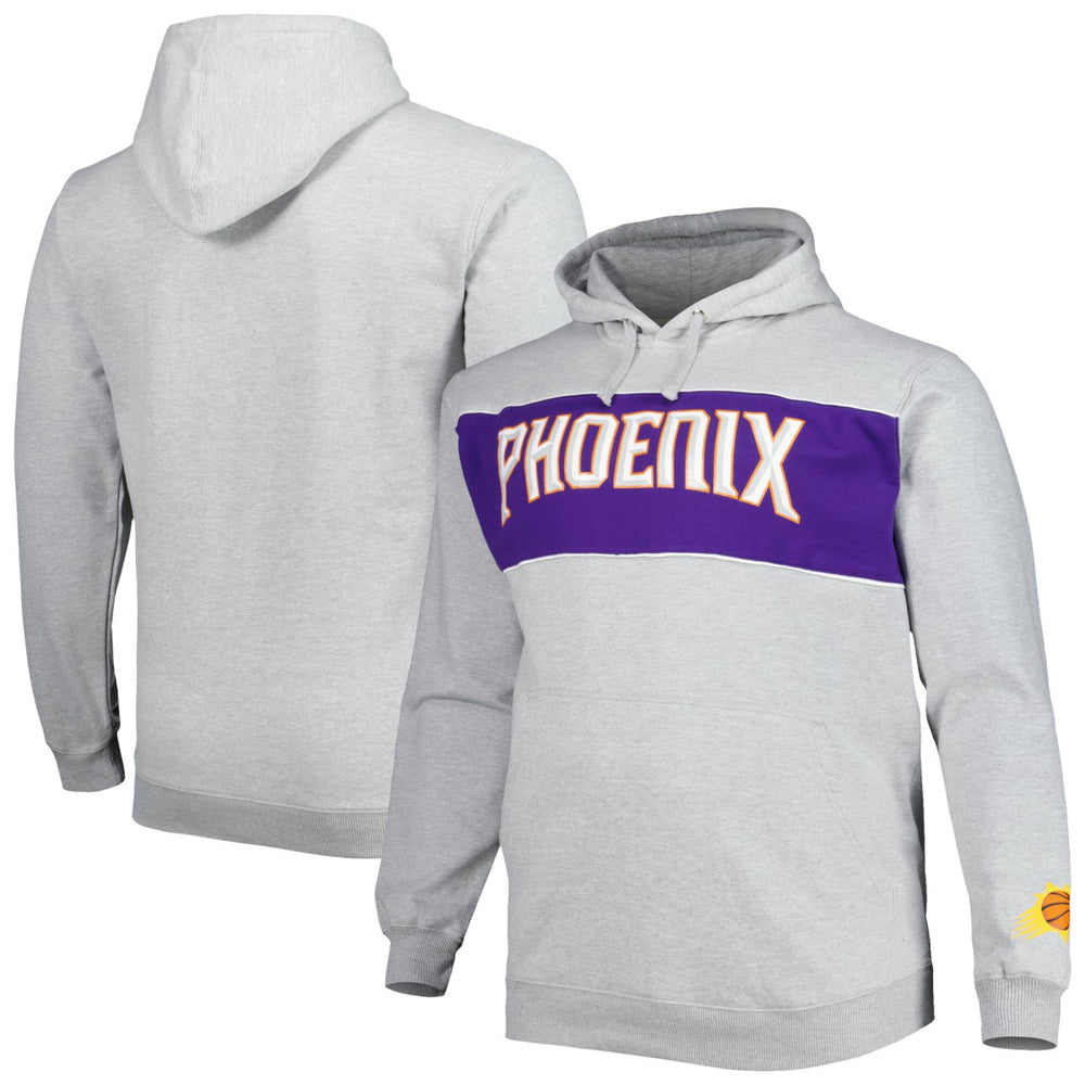 Heather Gray Phoenix Suns Big & Tall Wordmark Pullover Hoodie | NBA