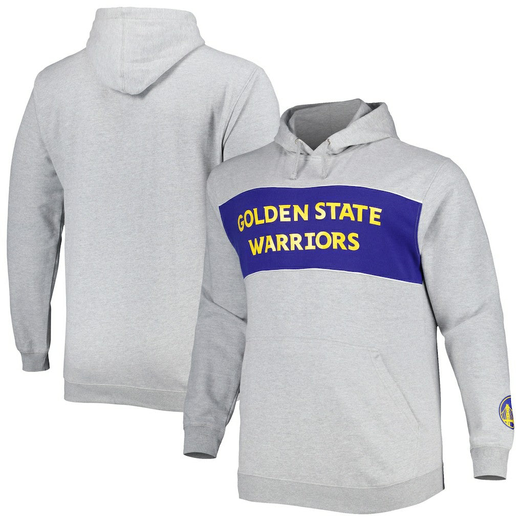 Heather Gray Golden State Warriors Big & Tall Wordmark Pullover Hoodie sale | NBA