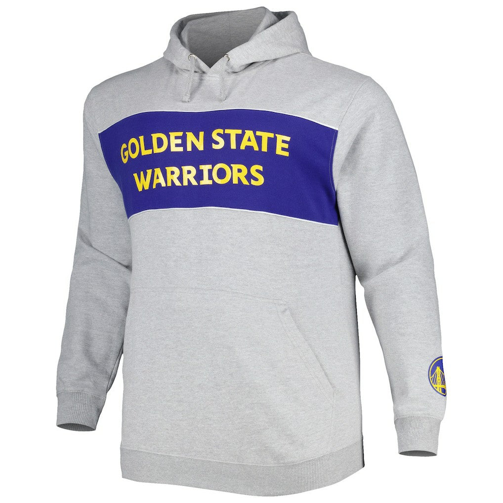 Heather Gray Golden State Warriors Big & Tall Wordmark Pullover Hoodie sale | NBA