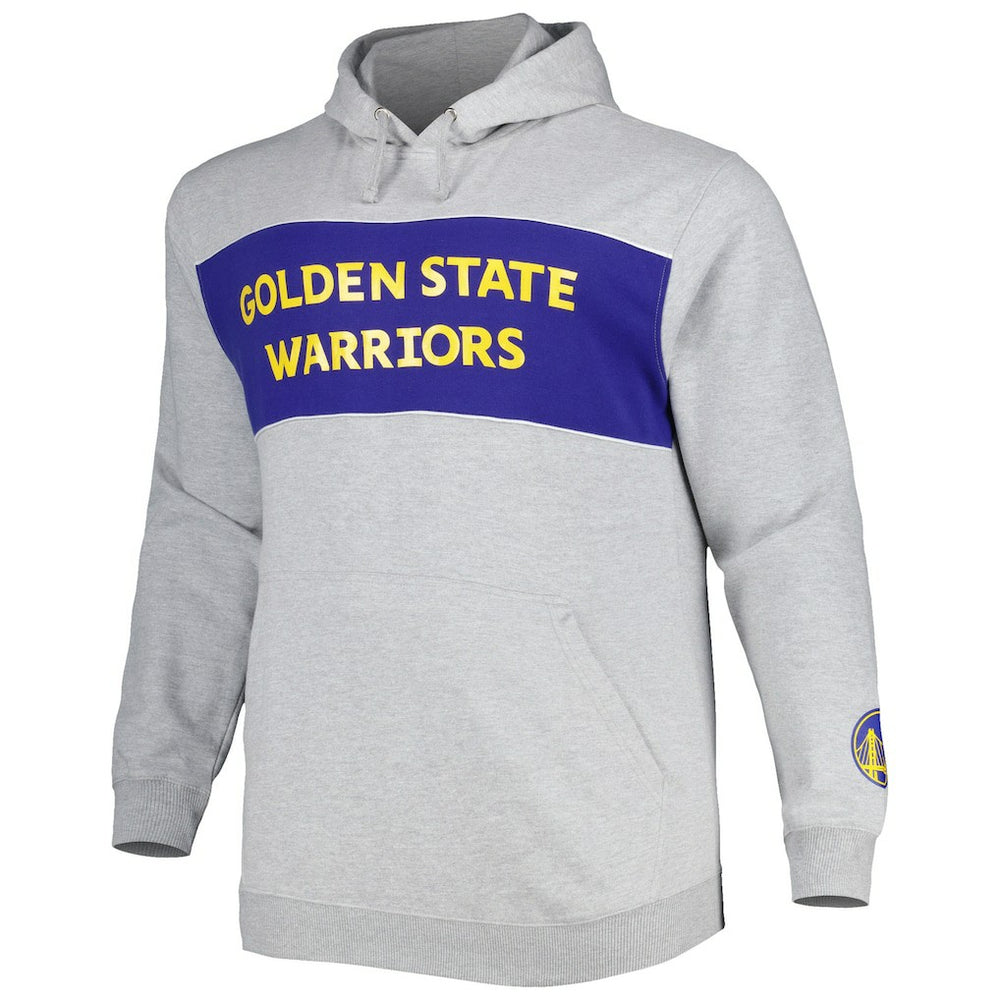Heather Gray Golden State Warriors Big & Tall Wordmark Pullover Hoodie sale | NBA
