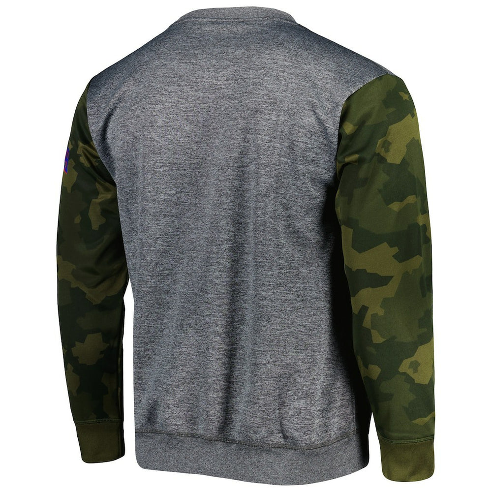 Heather Charcoal Philadelphia 76ers Camo Stitched Sweatshirt | NBA
