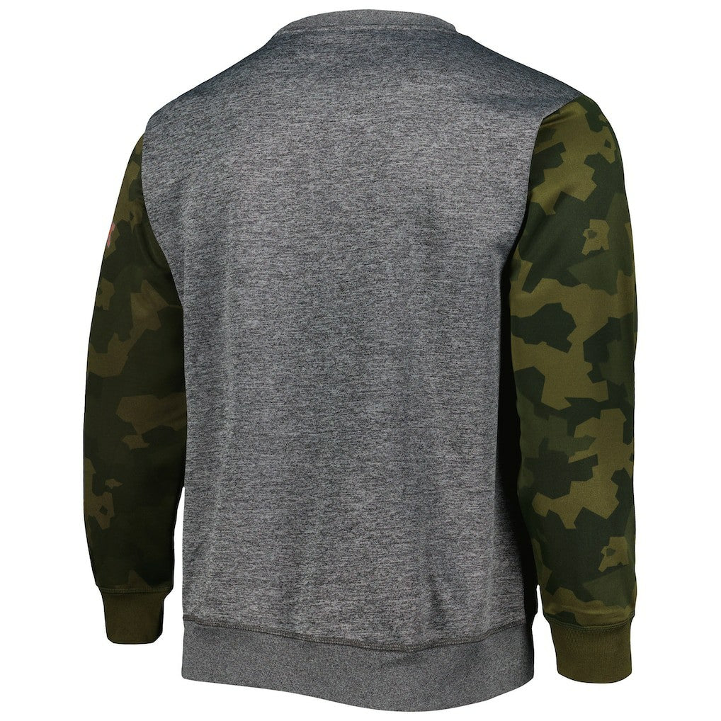 Heather Charcoal Brooklyn Nets Camo Stitched Sweatshirt | NBA