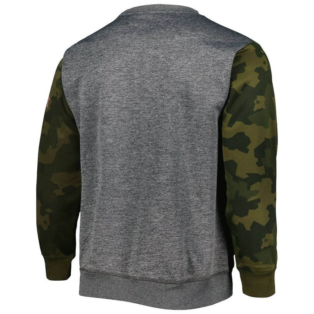 Heather Charcoal Brooklyn Nets Camo Stitched Sweatshirt | NBA